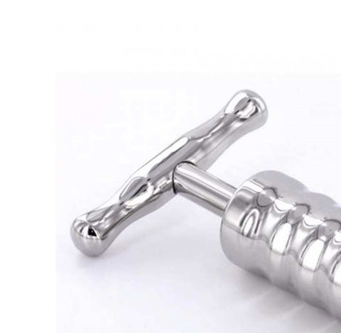 Steel Anal Rammer & T-Bar 4 Rings Handle by Hell's Couture - Anal Dildos