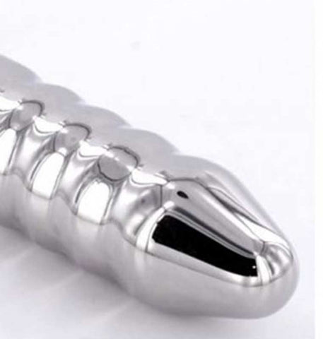 Steel Anal Rammer & T-Bar 4 Rings Handle by Hell's Couture - Anal Dildos