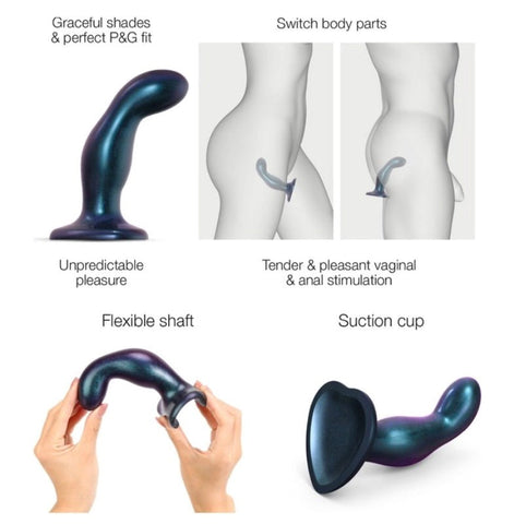 Snaky Medium Suction Cup Dildo Plug by Strap On Me - Anal Dildos
