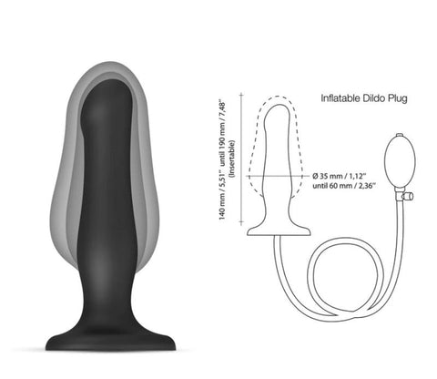 HYBRID Inflatable Dildo Plug by strap-on-me - Anal Dildos