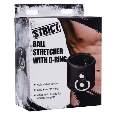 Strict Ball Stretcher with D-Cock Ring by XR Brands - Cock Rings