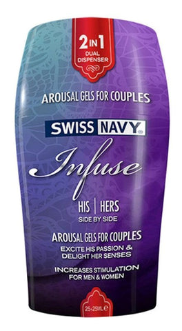 Swiss Navy Infuse 2-In-1 Couple Arousal Gels - Delay and Excite Sprays