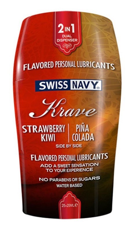 Swiss Navy Krave 2-In-1 Flavored Personal Lubricants 50ml - - Delay and Excite Sprays