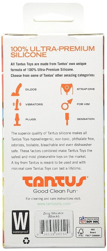 Tantus Zing Massager Black - - Butt Plugs