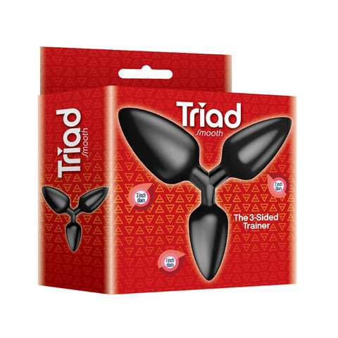 The 9s Triad 3 Way Butt Plug Smooth by Icon Brands - Butt Plugs