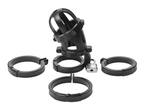 The Chamber Locking Chastity Cage by XR Brands - Cock Rings
