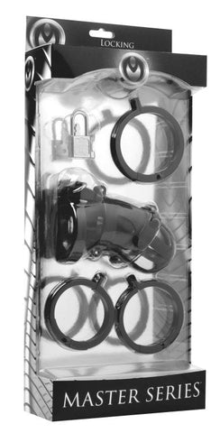 The Chamber Locking Chastity Cage by XR Brands - Cock Rings