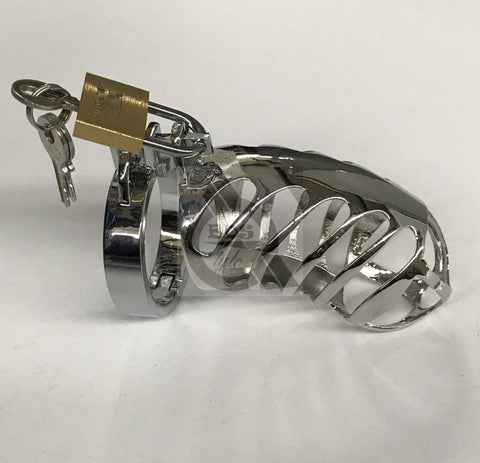The Protector Ribbed Chastity Device by BDStyle - Male Chastity