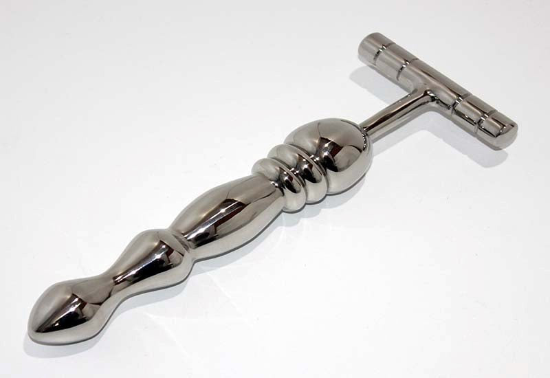 The Ripple T-Bar Extreme Steel Dildo - - Anal Dildos