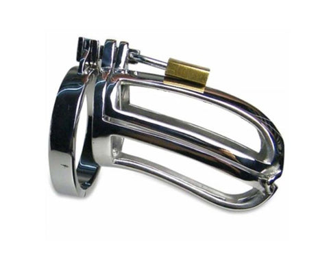 Trap Stainless Steel Male Chastity Cage by BDStyle - Male Chastity