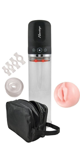 Clear Travel Genital Pump Kit by Nasstoys - Pumps, Extenders and Sleeves