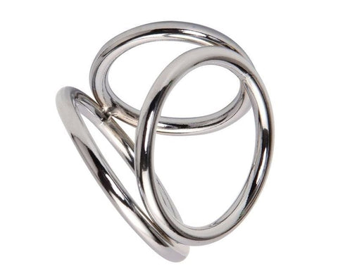 Triple Cock & Ball Divider Cock Ring by BDStyle - Cock Rings