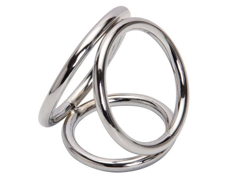Triple Cock & Ball Divider Cock Ring by BDStyle - Cock Rings