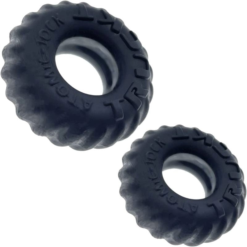 Truckt 2 Piece Cockring Set Special Edition Black - - Stretchy Cock Rings