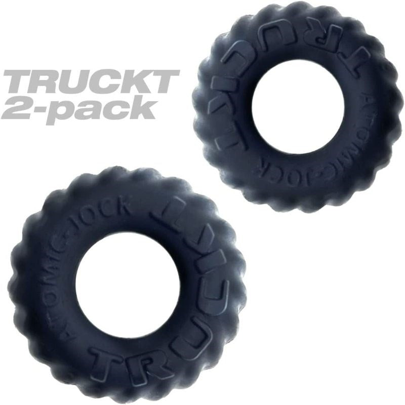 Truckt 2 Piece Cockring Set Special Edition Black - - Stretchy Cock Rings