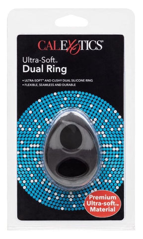 Ultra Soft Stretchy Dual Cock Ring by California Exotics - Stretchy Cock Rings