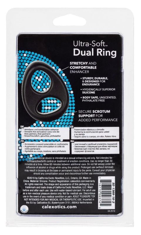 Ultra Soft Dual Ring - - Stretchy Cock Rings