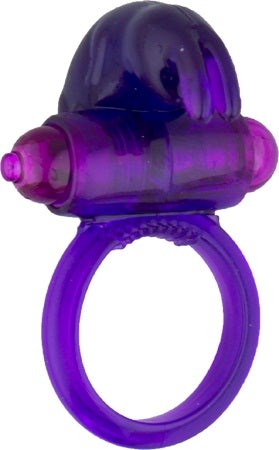Mens Ultra Soft Rabbit Cock Ring Lavender - Vibrating Cock Rings