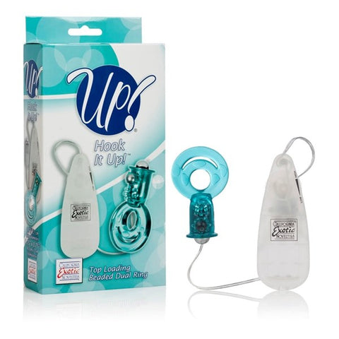 Hook It Up Top Loading Beaded Dual Cock Ring - Cock Rings