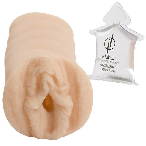 Quickie To Go Realistic Vagina Stroker by Doc Johnson - Masturbators and Strokers