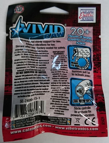 Vivid Raw Power Cock Ring by California Exotics - Stretchy Cock Rings