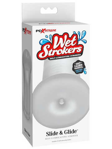 PDX Extreme Wet Stroker Slide & Glide Frosted - Masturbators and Strokers
