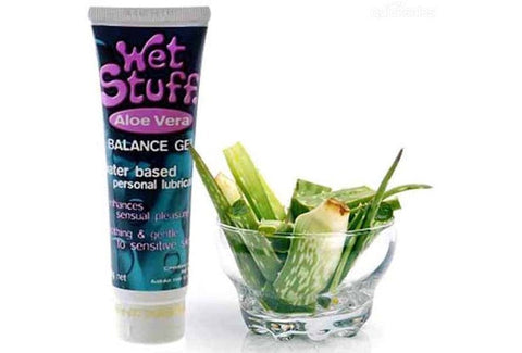 Wet Stuff Aloe Vera 90g Tube Water Based Lube by Gel Works - Water Based Lubes