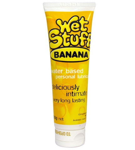 Wet Stuff Banana 100g Tube Water Based Lube by Gel Works - Water Based Lubes