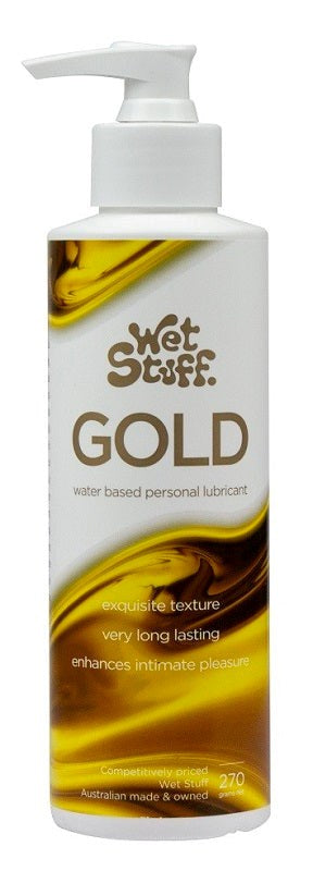 Wet Stuff Gold Lubricant Pump Top - - Water Based Lubes