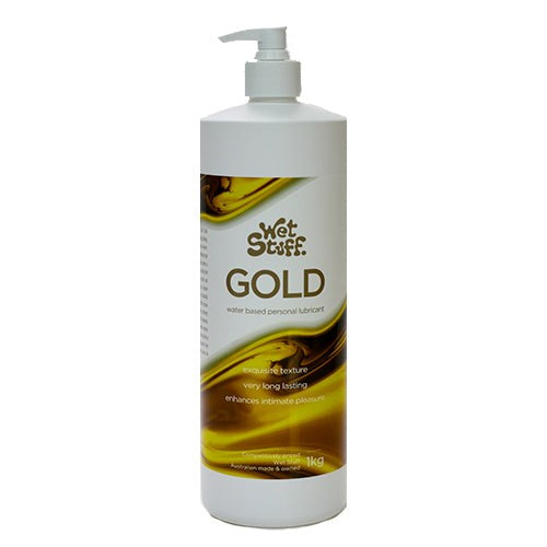 Wet Stuff Gold Lubricant Pump Top - - Water Based Lubes