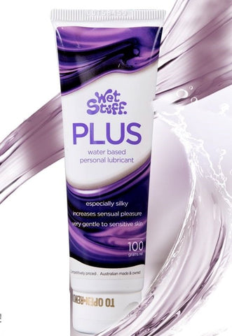 Wet Stuff 100g Tube Water Based Lube PLUS by Gel Works - Water Based Lubes