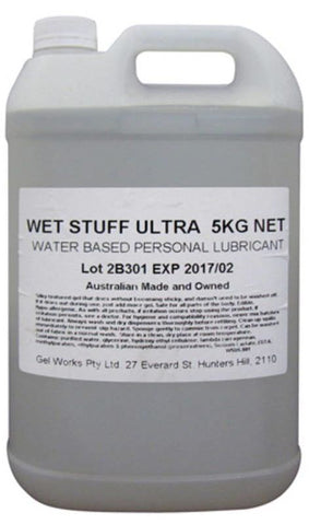 Wet Stuff Ultra 5kg Water Based Lube by Gel Works - Water Based Lubes