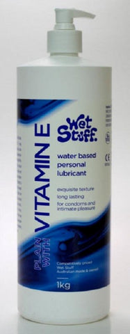 Wet Stuff Vitamin E 1kg Pump by Gel Works - Water Based Lubes