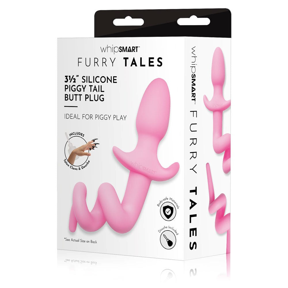 WhipSmart Furry Tales 3.5 Inch Piggy Tail Butt Plug - - Butt Plugs