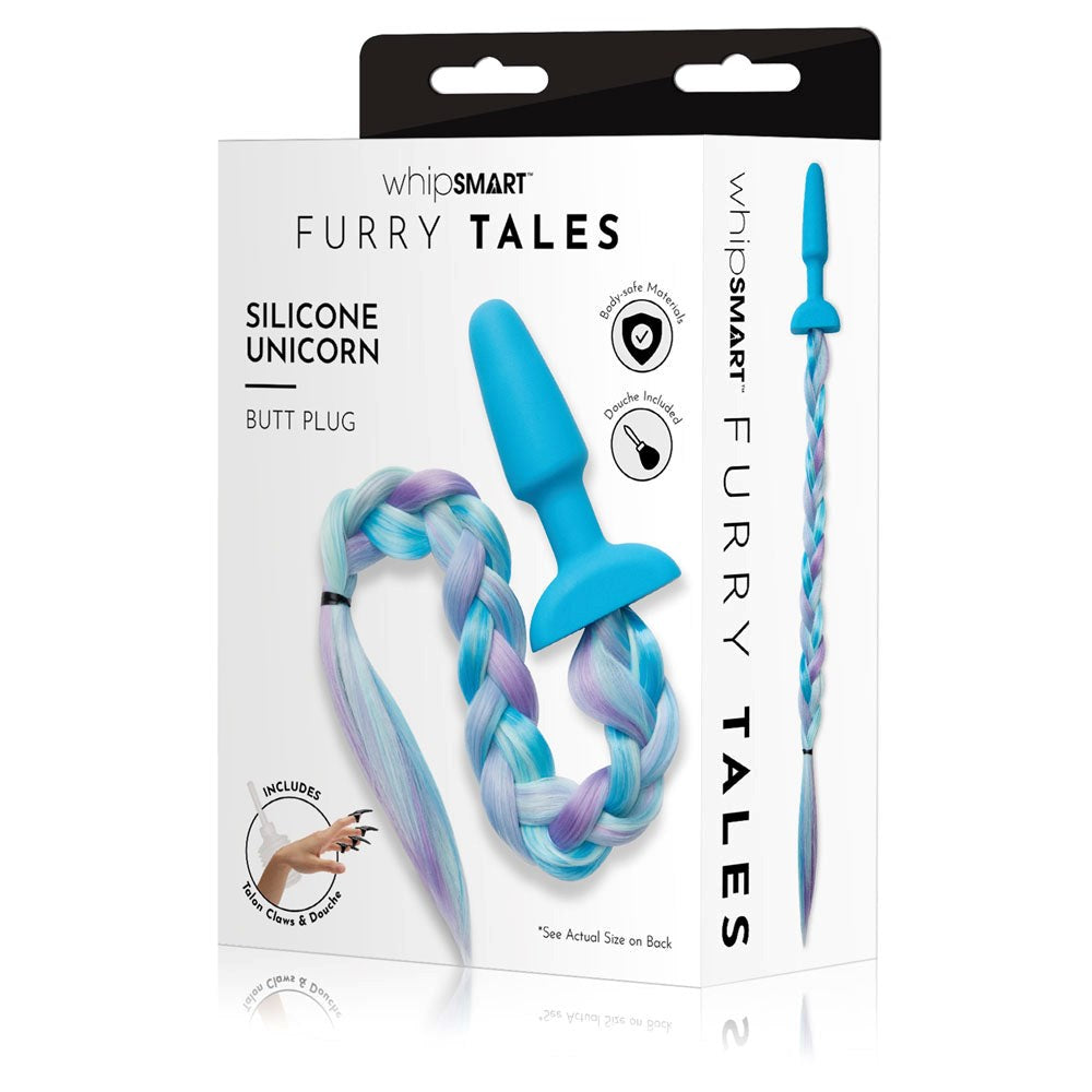 WhipSmart Furry Tales Silicone Unicorn Butt Plug - - Butt Plugs