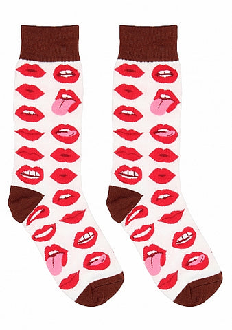 Lip Love Print Sexy Socks Party Gift by Shots Toys - Party Gifts and Novelties