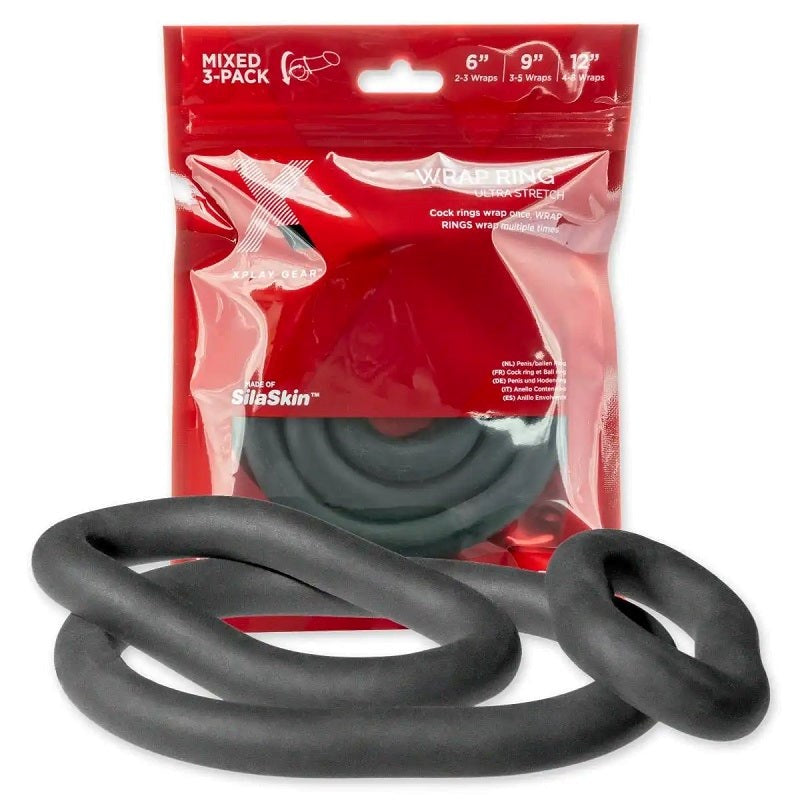 Xplay Ultra Wrap Ring 3 Pack - - Cock Rings