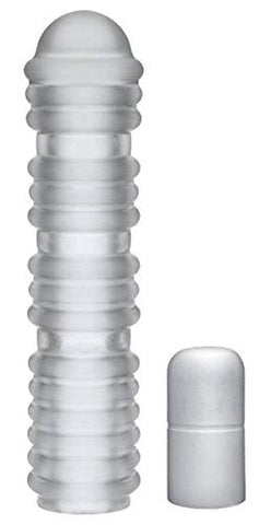 Xtend It Ribbed Frost Penis Extender Kit by Doc Johnson - Pumps, Extenders and Sleeves