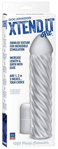 Xtend It Swirl Penis Extension Kit by Doc Johnson - Pumps, Extenders and Sleeves