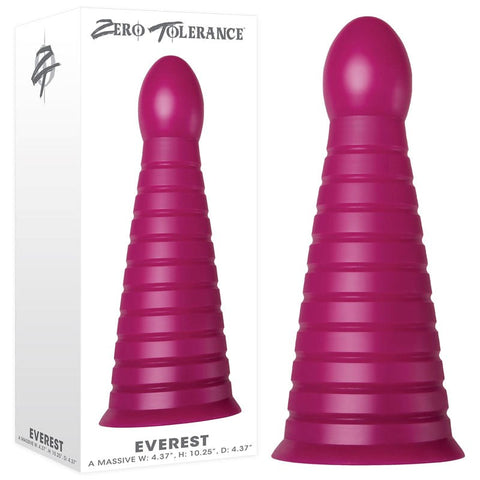 Zero Tolerance Everest Giant Butt Plug Burgundy by Evolved - Butt Plugs
