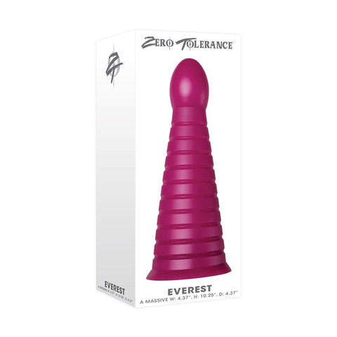 Zero Tolerance Everest Giant Butt Plug Burgundy by Evolved - Butt Plugs