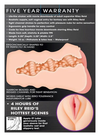 Riley Reid Realistic Vagina Stroker by Evolved - Masturbators and Strokers