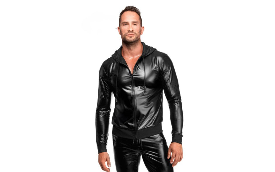 Noir Handmade Vexen Hooded Mens Jacket Black - Mens Briefs And Boxers