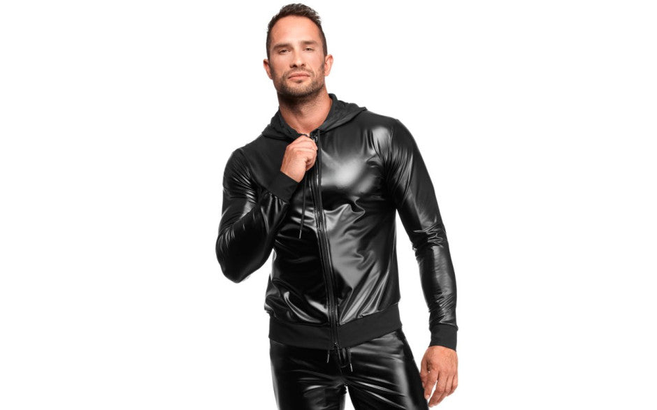 Noir Handmade Vexen Hooded Mens Jacket Black - Mens Briefs And Boxers