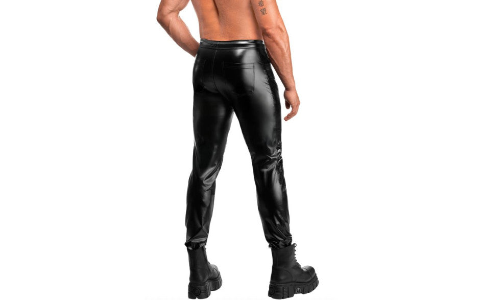Noir Handmade Rogue Powerwetlook Mens Pants Black - Mens Briefs And Boxers