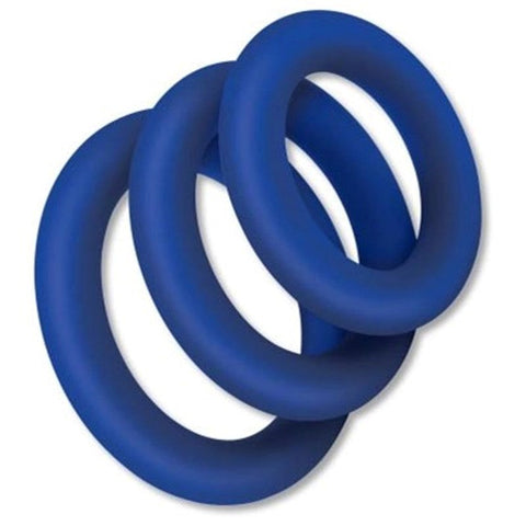 Zolo Extra Thick Silicone Cock Ring 3 Pk by Xgen Products - Stretchy Cock Rings