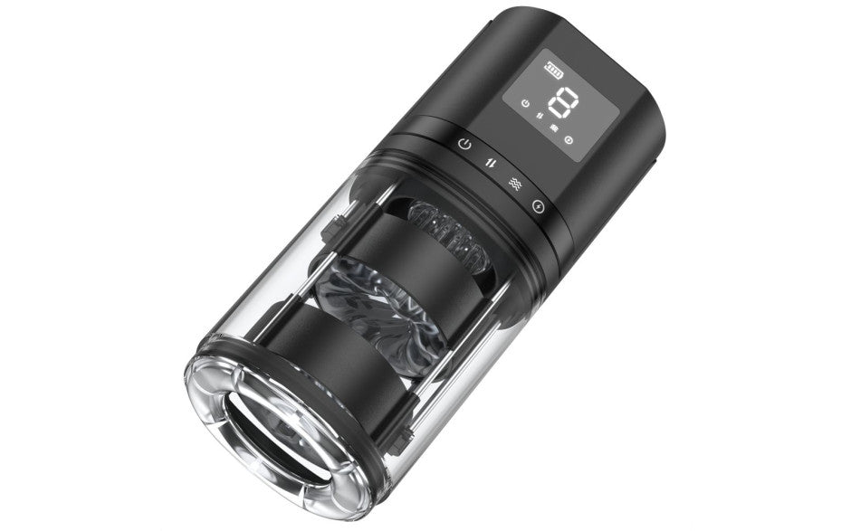 Doc Johnson Maximus LCD Auto Thrusting and Vibrating Stroker - Masturbators and Strokers