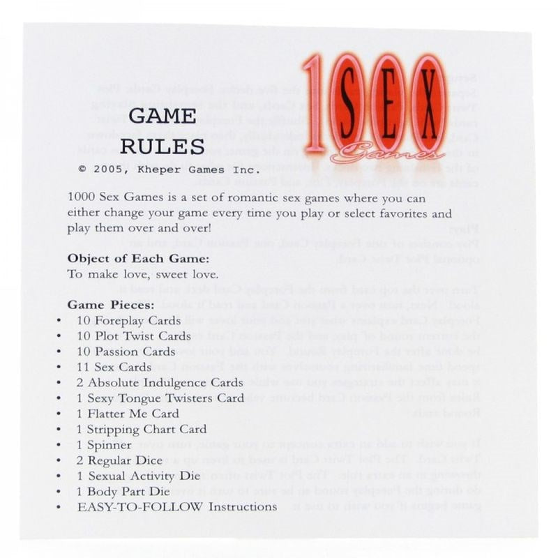 1000 Sex Games - - Sex Games, Coupons and Tricks