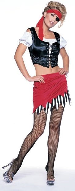 5 Piece Pirate Set Costume - - Fancy Dress Ups