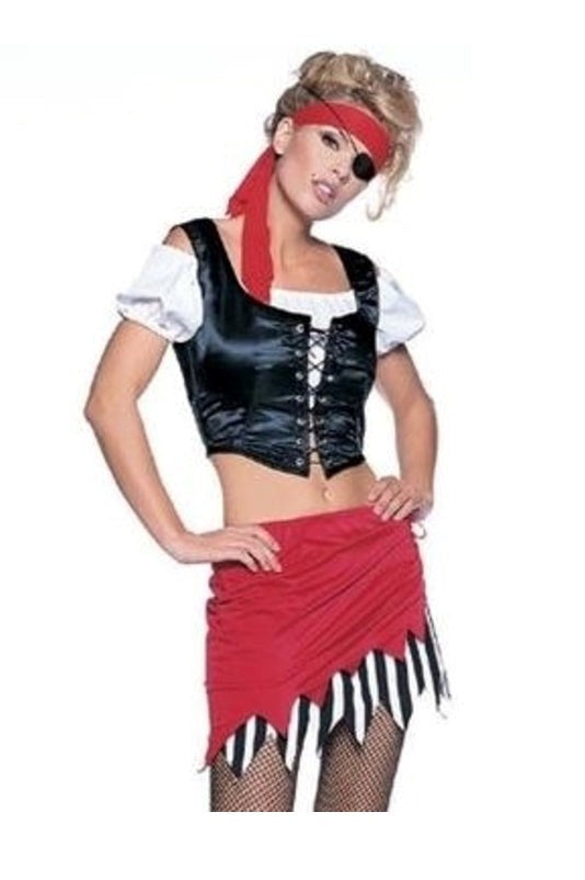 5 Piece Pirate Set Costume - - Fancy Dress Ups